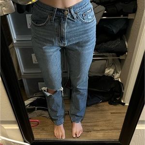 Abercrombie the 90s slim straight ultra high rise jeans